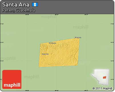 Savanna Style Map of Santa Ana, single color outside