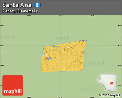 Savanna Style Map of Santa Ana, single color outside