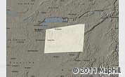 Shaded Relief Map of Santa Ana, darken