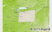 Shaded Relief Map of Santa Ana, physical outside