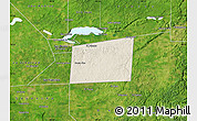 Shaded Relief Map of Santa Ana, satellite outside