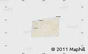 Shaded Relief Map of Santa Ana, single color outside