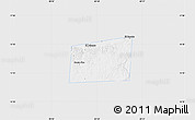 Silver Style Map of Santa Ana, single color outside