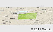 Physical Panoramic Map of Santa Ana, shaded relief outside