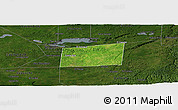 Satellite Panoramic Map of Santa Ana, darken