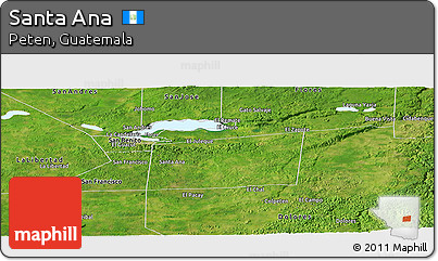 Satellite Panoramic Map of Santa Ana