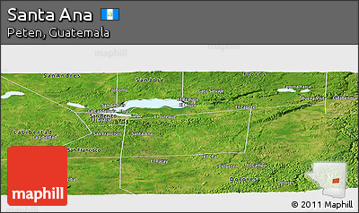 Satellite Panoramic Map of Santa Ana