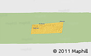 Savanna Style Panoramic Map of Santa Ana, single color outside