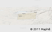 Shaded Relief Panoramic Map of Santa Ana, lighten
