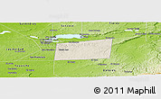 Shaded Relief Panoramic Map of Santa Ana, physical outside