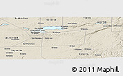 Shaded Relief Panoramic Map of Santa Ana