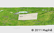 Shaded Relief Panoramic Map of Santa Ana, satellite outside