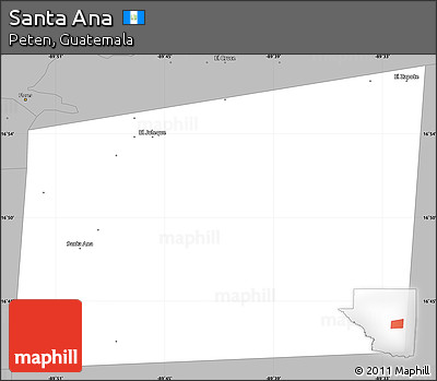 Gray Simple Map of Santa Ana