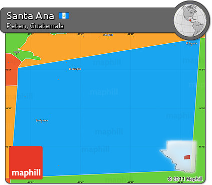 Political Simple Map of Santa Ana
