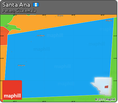 Political Simple Map of Santa Ana
