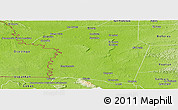 Physical Panoramic Map of Sayaxche