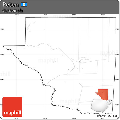 Blank Simple Map of Peten, cropped outside, no labels
