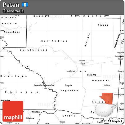 Blank Simple Map of Peten