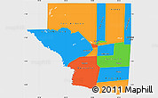 Political Simple Map of Peten, single color outside