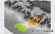 Physical 3D Map of Quezaltenango, desaturated