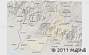 Shaded Relief 3D Map of Quezaltenango, semi-desaturated