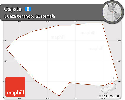 Classic Style Simple Map of Cajola, cropped outside