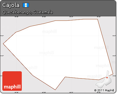 Classic Style Simple Map of Cajola, cropped outside