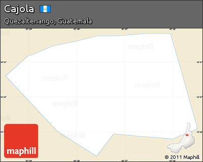 Classic Style Simple Map of Cajola, single color outside