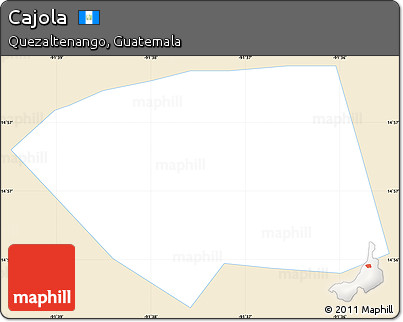 Classic Style Simple Map of Cajola, single color outside