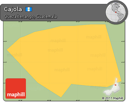 Savanna Style Simple Map of Cajola, single color outside