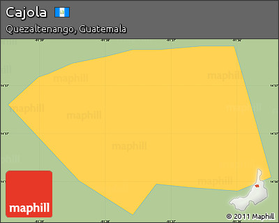 Savanna Style Simple Map of Cajola, single color outside