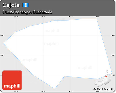 Silver Style Simple Map of Cajola, single color outside