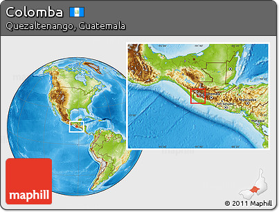Physical Location Map of Colomba