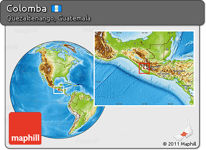 Physical Location Map of Colomba, highlighted parent region