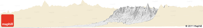 Classic Style Horizon Map of Quezaltenango, single color outside