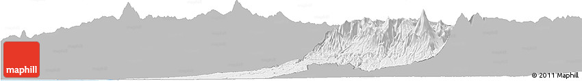 Gray Horizon Map of Quezaltenango, single color outside