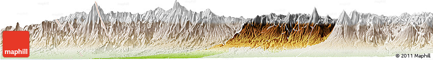 Physical Horizon Map of Quezaltenango, lighten
