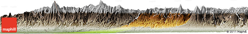 Physical Horizon Map of Quezaltenango, semi-desaturated