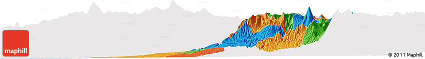 Political Horizon Map of Quezaltenango, single color outside
