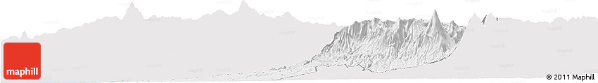 Silver Style Horizon Map of Quezaltenango, single color outside