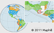 Political Location Map of Huitan, highlighted country, highlighted parent region