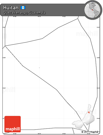 Blank Simple Map of Huitan, no labels