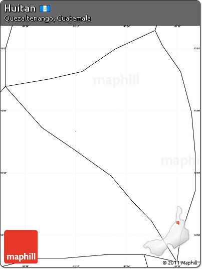 Blank Simple Map of Huitan, no labels