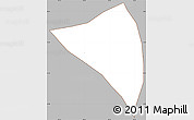 Gray Simple Map of Huitan, cropped outside