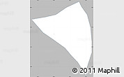 Gray Simple Map of Huitan, single color outside