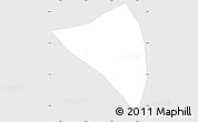 Silver Style Simple Map of Huitan, single color outside