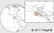 Blank Location Map of La Esperanza, highlighted country, highlighted parent region, within the entire country