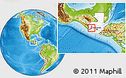 Physical Location Map of La Esperanza, highlighted country, highlighted parent region