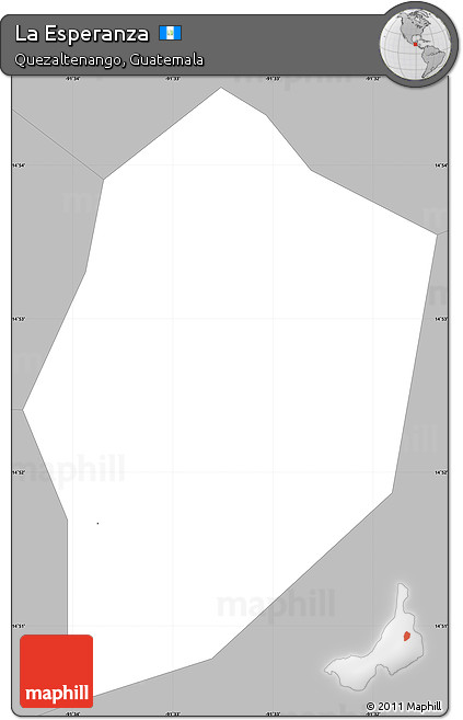 Gray Simple Map of La Esperanza