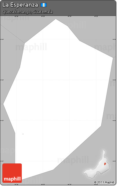 Gray Simple Map of La Esperanza